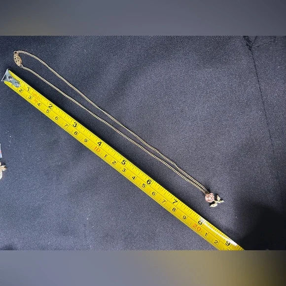 Gold Rose Pendant Necklace - Picture 6 of 8